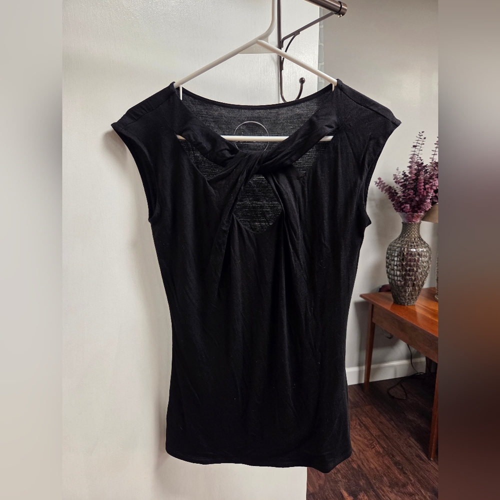 INC International Concepts Black Gathered Dress